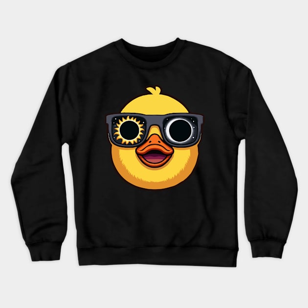 Solar Eclipse Duck Crewneck Sweatshirt by MoDesigns22 